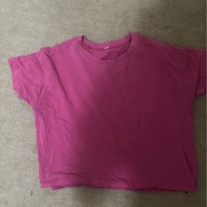 Sonic pink lululemon cropped shirt